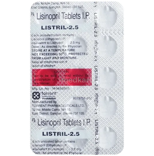 listril 2.5mg tablet 15's